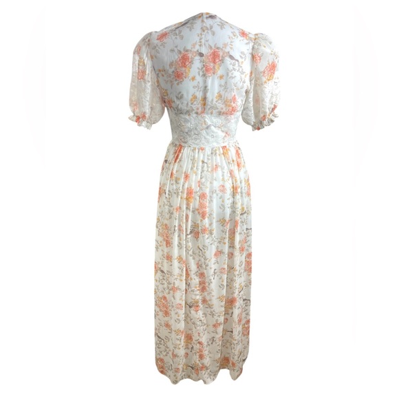 WeWoreWhat Lace Floral Duster‎ Cottagecore Prairie Lingerie Swim Cover Up Dress - Picture 13 of 16